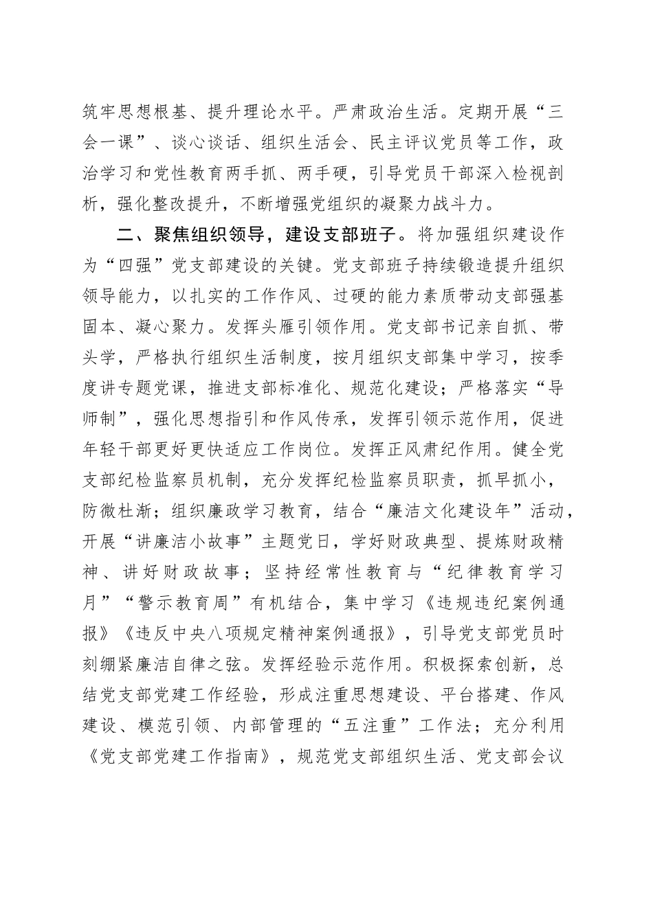 相关领导在全市“四强”党支部创建工作观摩推进会上的交流发言_第2页
