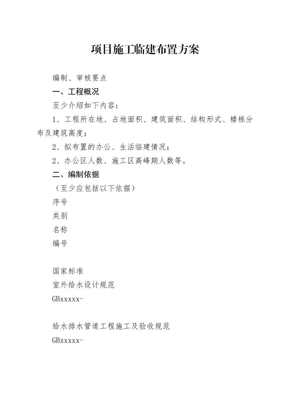 项目施工临建布置方案（编制、审核要点）_第1页