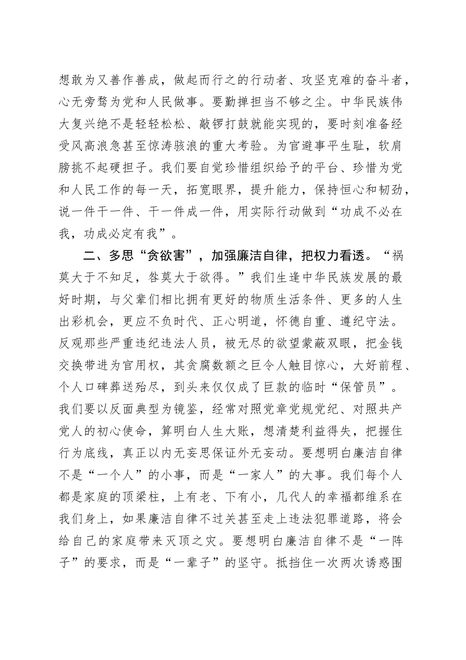 研讨发言：永葆自我革命精神践行忠诚干净担当_第2页