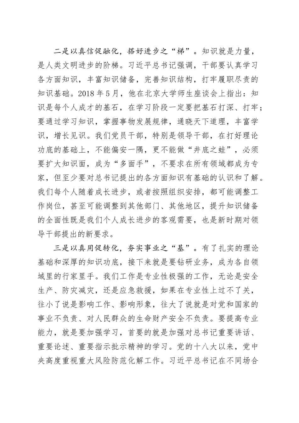 应急管理局局长主题教育研讨发言材料_第2页
