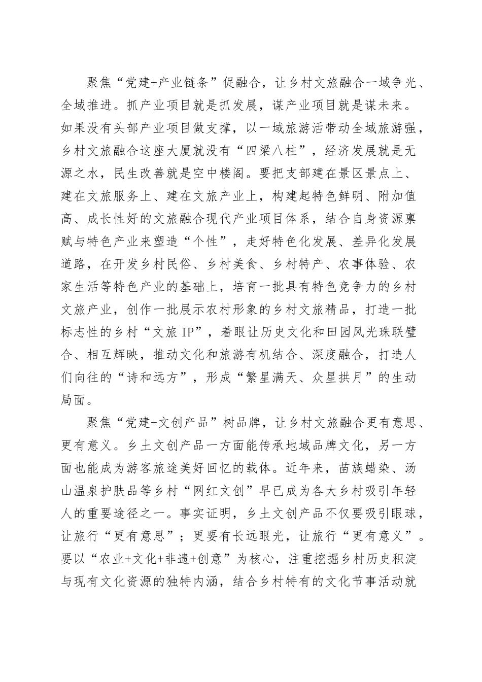 “党建 ”引领乡村文旅融合高质量发展_第2页