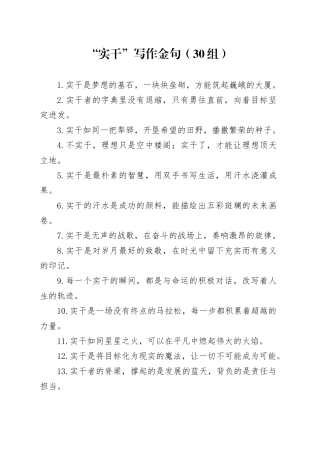 30组实干写作金句20241011