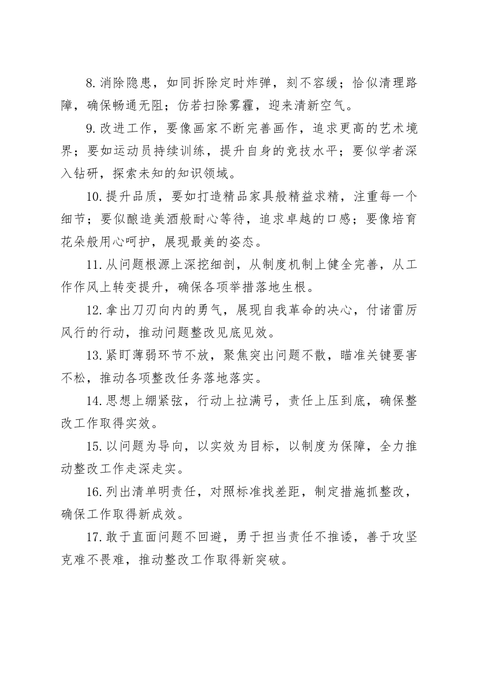 40组问题整改排比句金句20241016_第2页