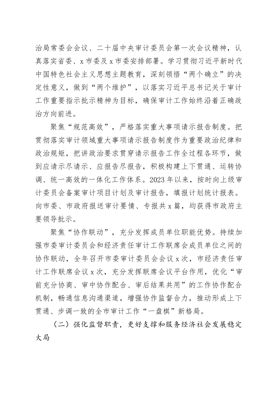 2023年度X市审计工作总结_第2页