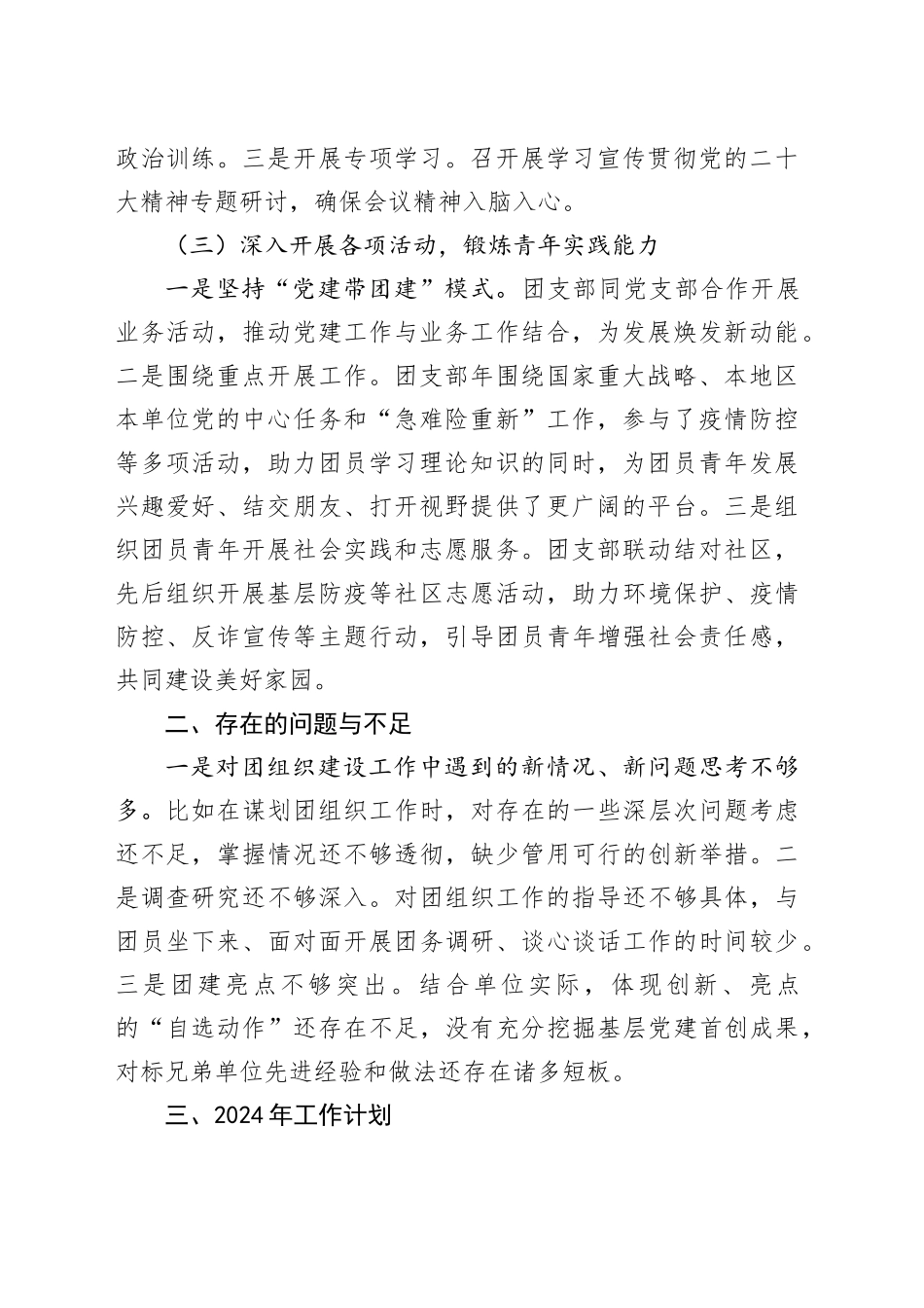 2023年度基层团组织书记述职报告_第2页