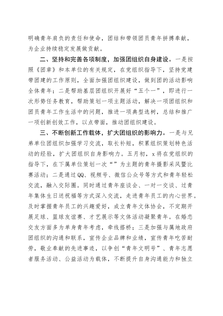 2024年度共青团工作计划（要点1600字）_第2页