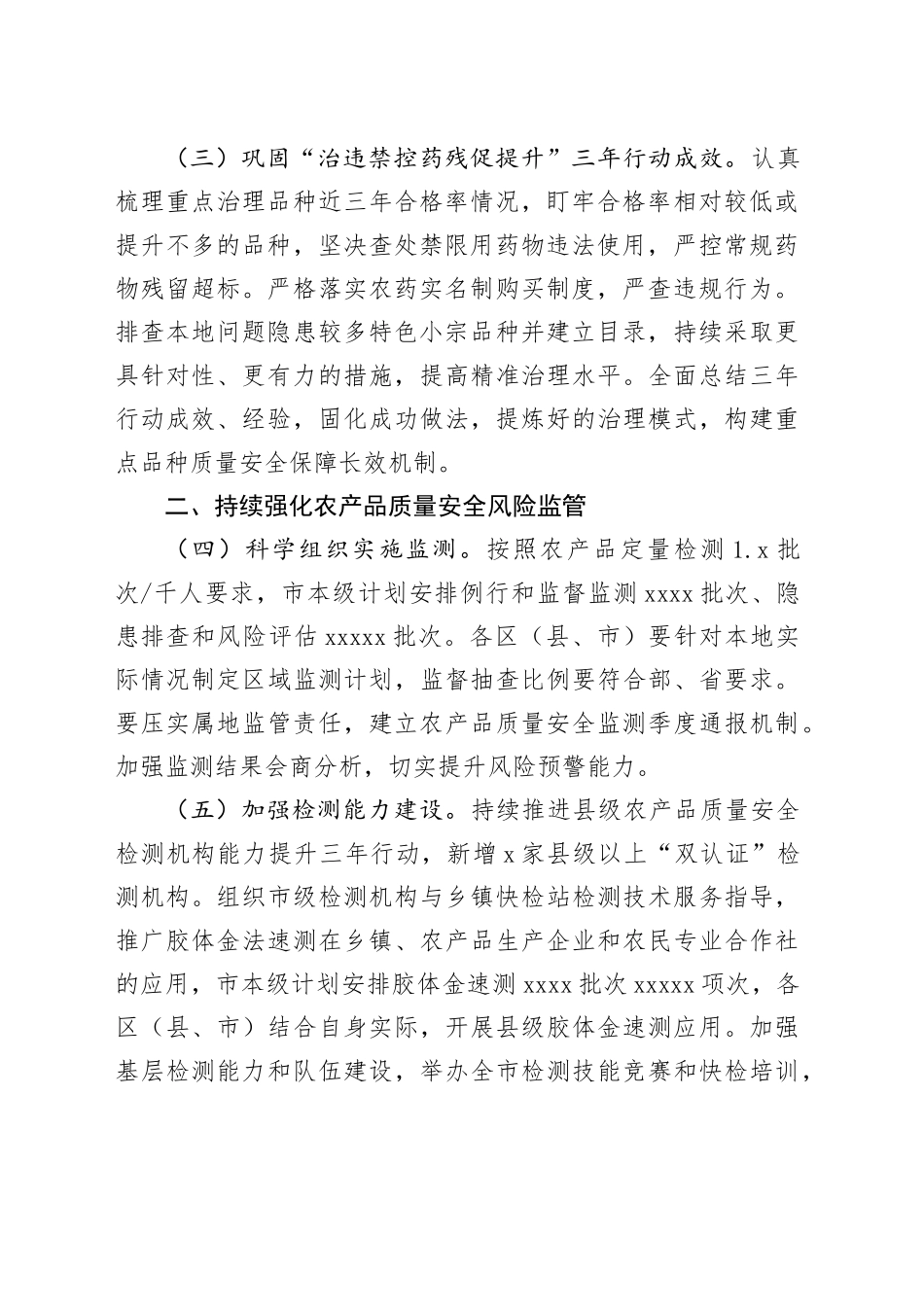 2024年农产品质量安全监管工作要点（20240509）_第2页