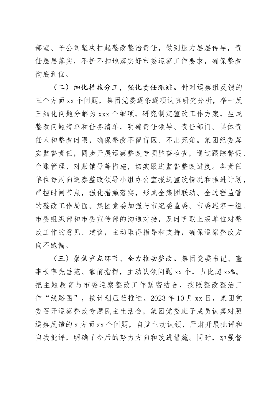 2024企业集团巡查整改工作报告_第2页