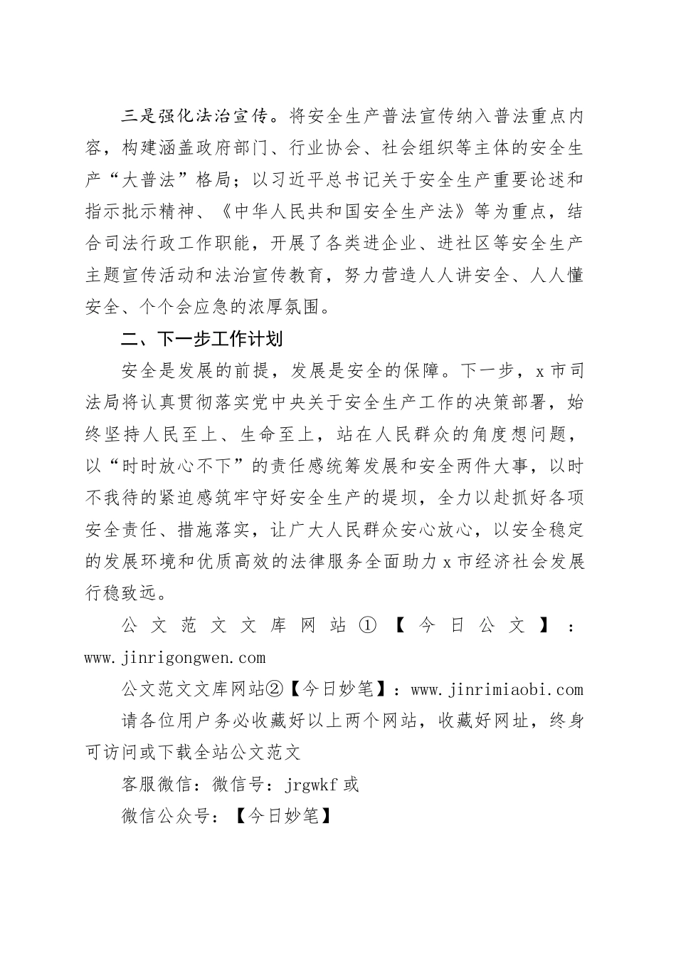 X市司法局2024年安全生产工作总结_第2页