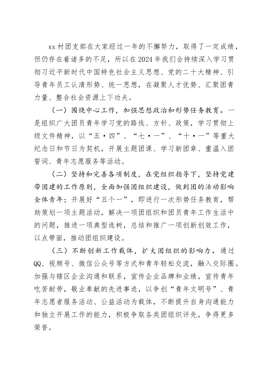 村2023年度团支部工作总结（20240131）_第2页