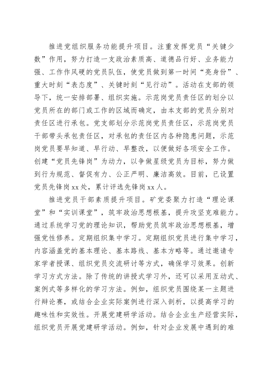 分公司在2024年集团基层党支部建设推进会上的汇报发言_第2页