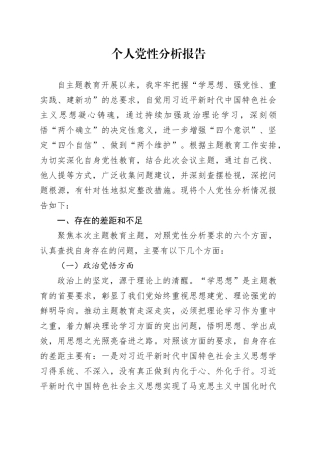 个人党性分析报告-大队长