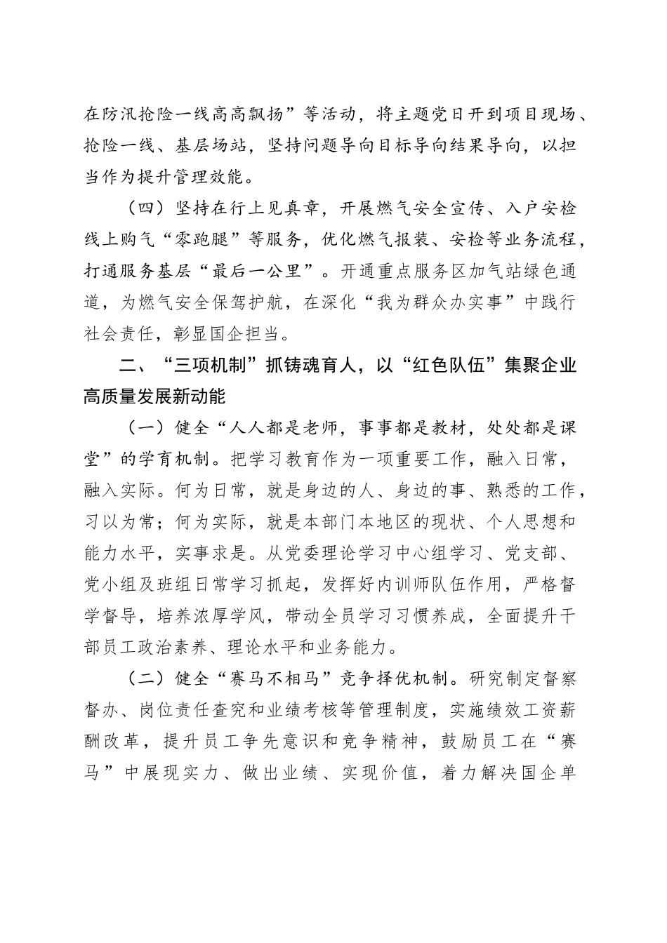 国企党委2024年度抓基层工作总结_第2页