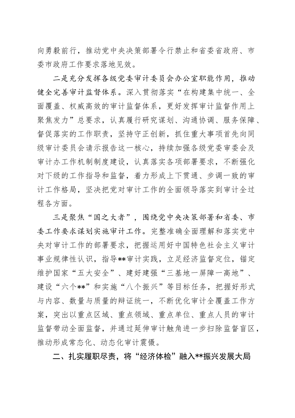 局长在2024年全市审计监督工作专题会上的讲话_第2页