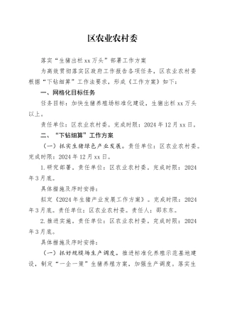 落实“生猪出栏21万头”部署工作方案