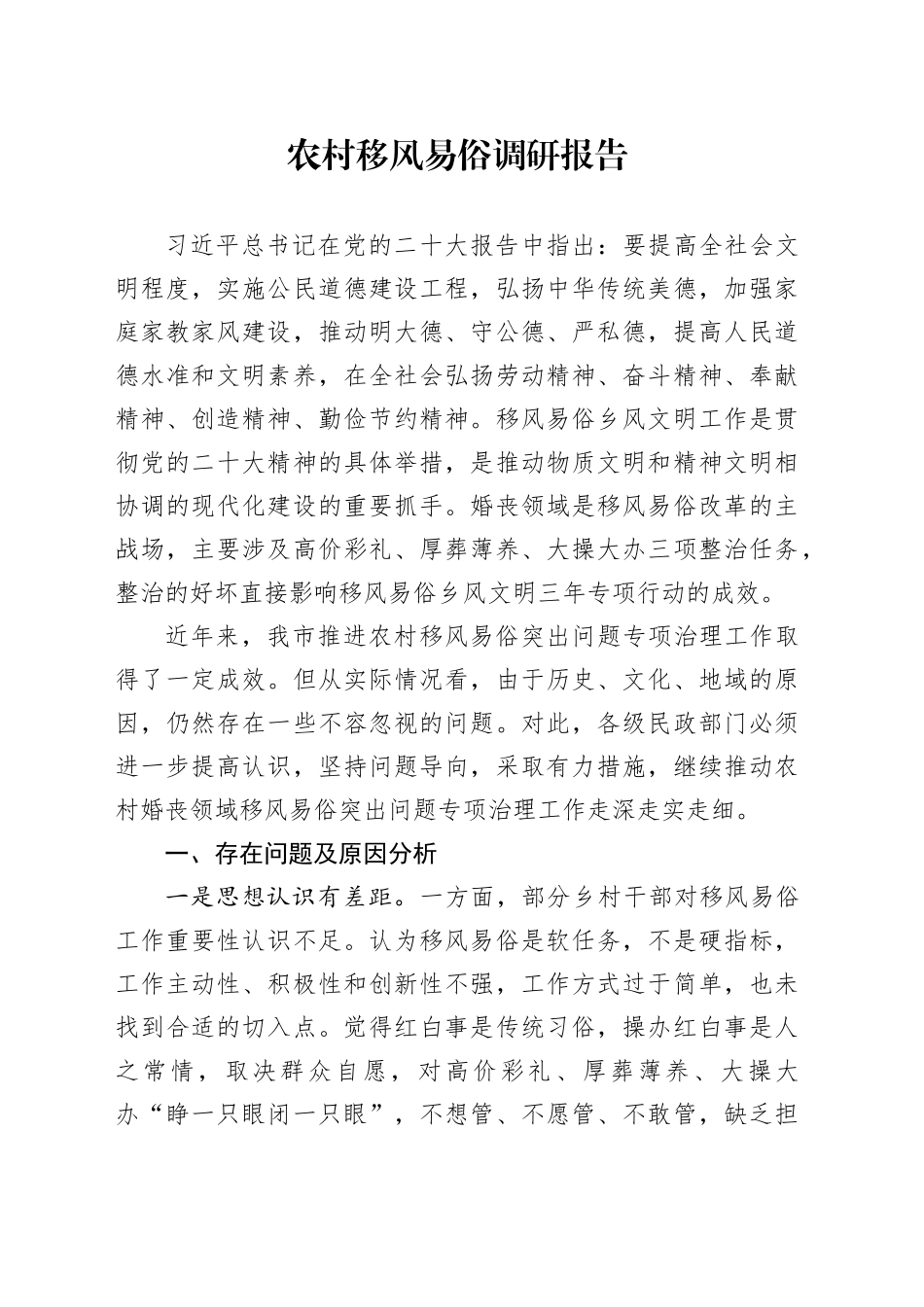 农村移风易俗调研报告20241023_第1页