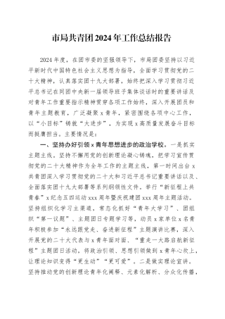 市局共青团2024年工作总结报告