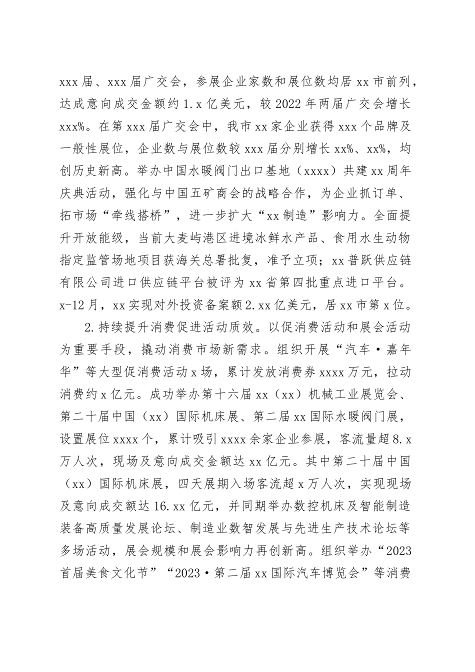 市商务局2023年度工作总结及2024年度工作计划（20240129）_第2页