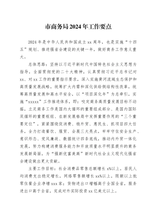 市商务局2024年工作要点（20240222）