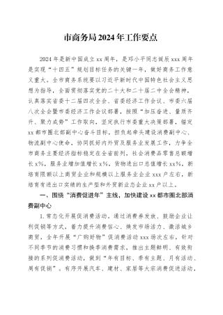 市商务局2024年工作要点（20240313）