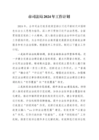 市司法局2024年工作计划（20240320）