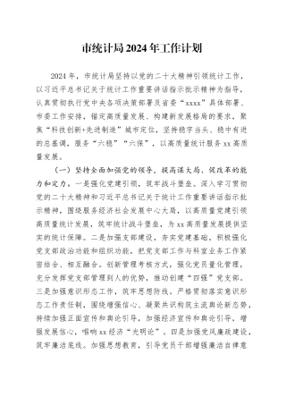 市统计局2024年工作计划（20240508）