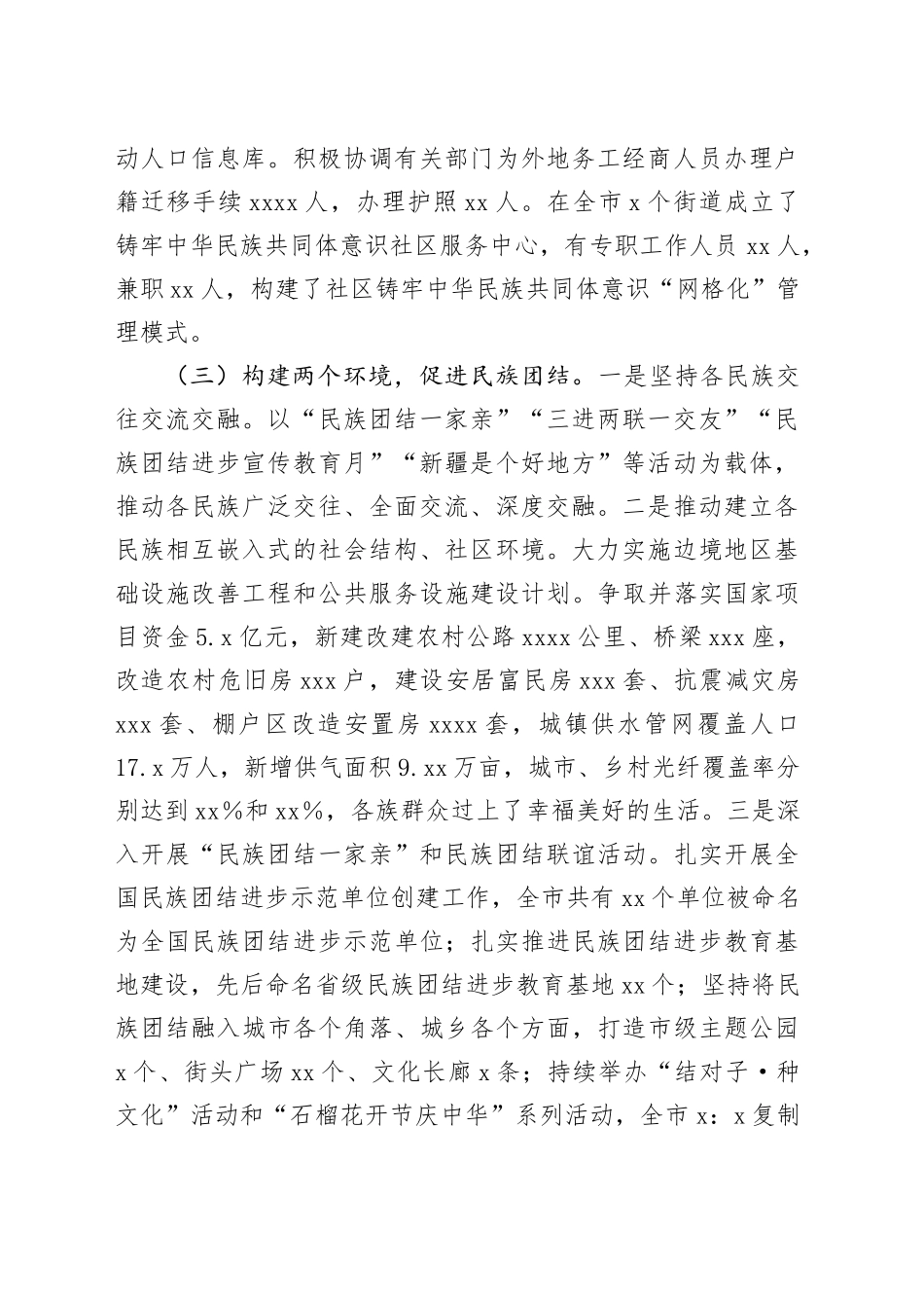 市统战部2024年民族团结工作总结（2842字）_第2页