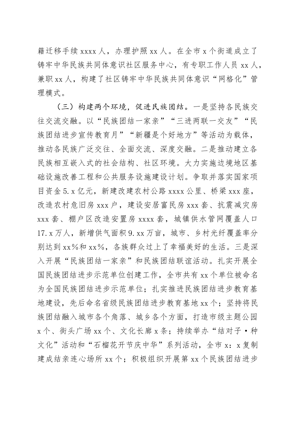 市统战部2024年民族团结工作总结_第2页