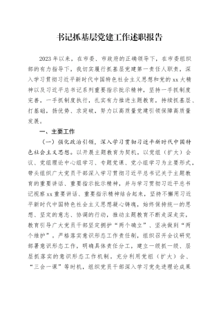 书记抓基层党建工作述职报告-2