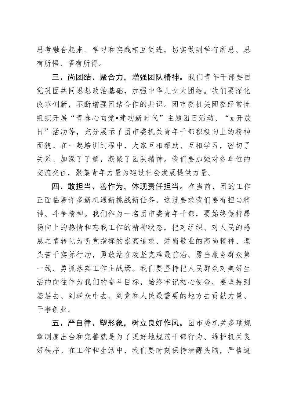 团市委青年干部能力提升培训学习心得体会_第2页