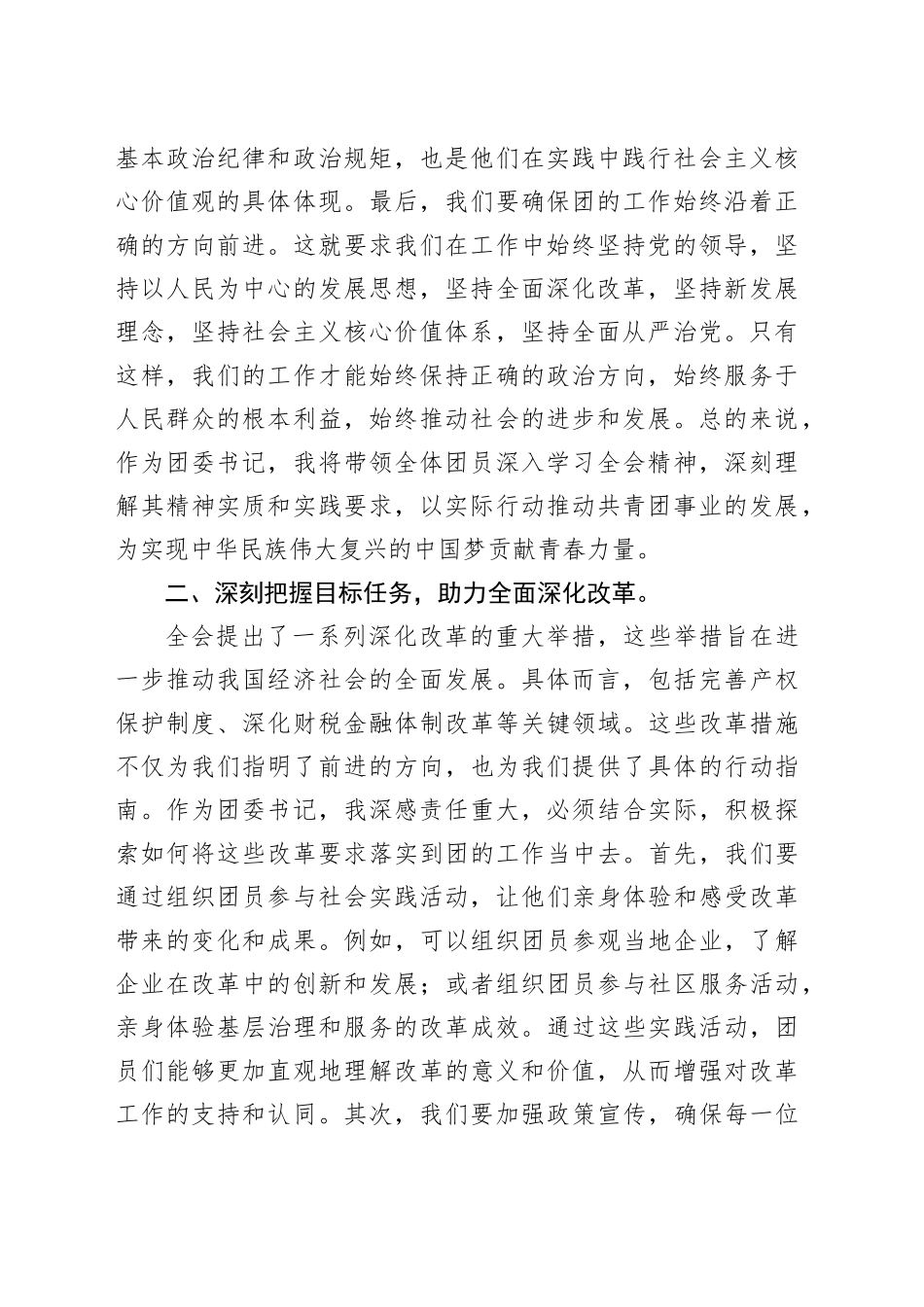 团委书记学习二十届三中全会精神心得体会_第2页