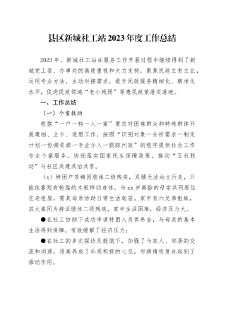 县区新城社工站2023年度工作总结（20240201）