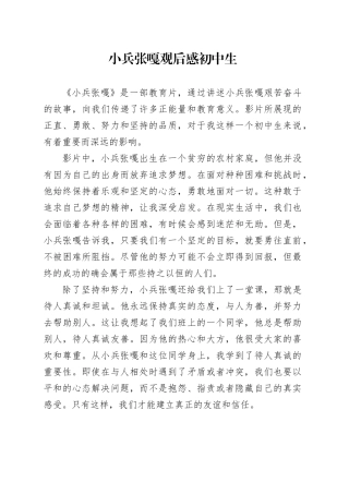 小兵张嘎观后感初中生