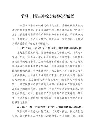 学习二十届三中全会精神心得感悟2