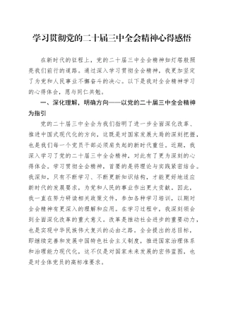学习贯彻党的二十届三中全会精神心得感悟-2