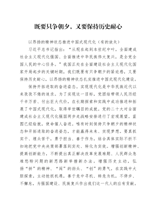 以昂扬的精神状态推进中国式现代化（有的放矢）