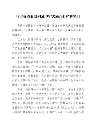 有形有感有效构筑中华民族共有精神家园