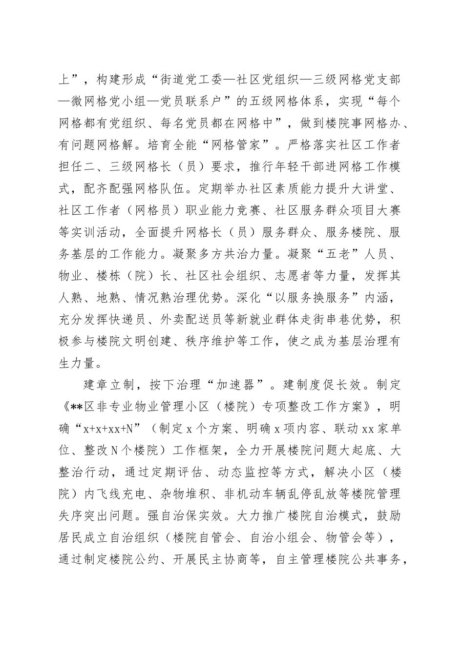 在2024年全市规范楼院楼栋管理工作推进会上的汇报发言_第2页