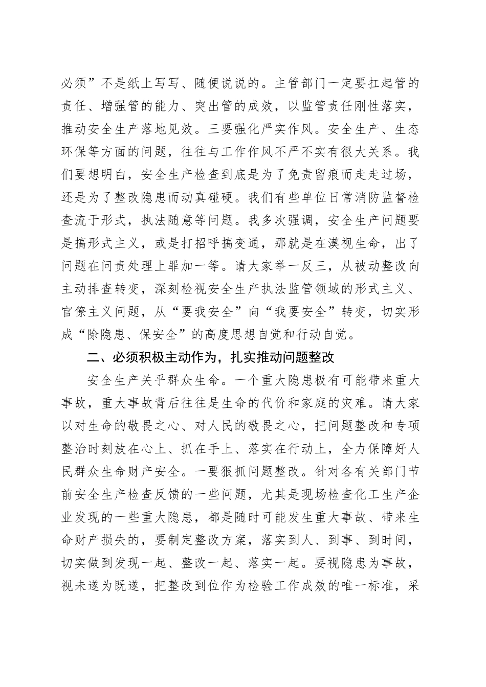 在全市安全生产专项整治会议上的讲话_第2页