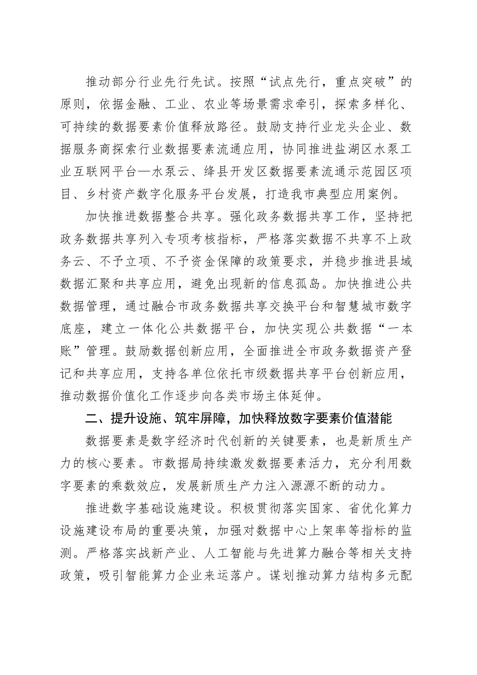 在市长调研数据局工作座谈会上的汇报发言_第2页