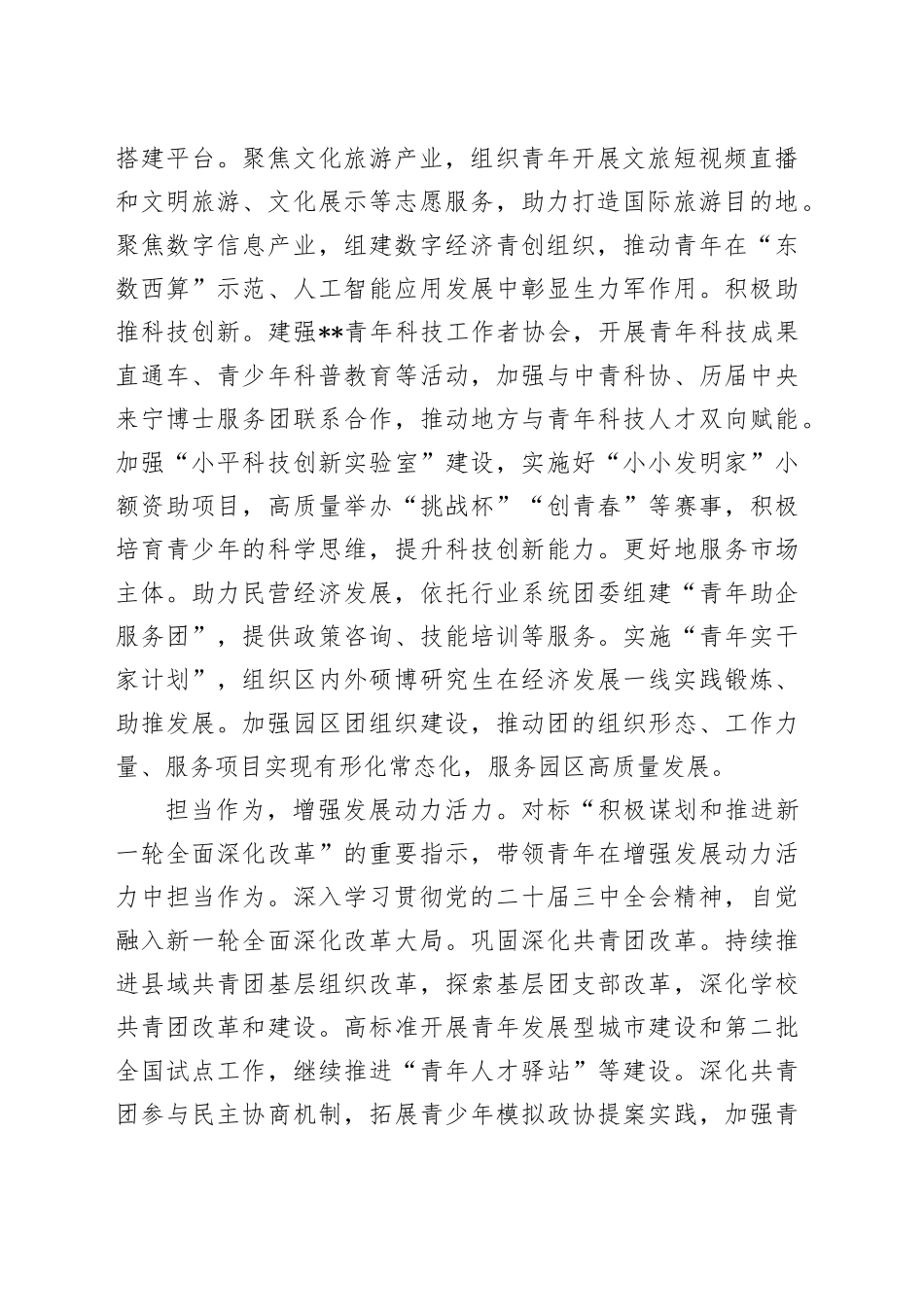 在自治区团委系统学习贯彻党的二十届三中全会精神研讨会上的交流发言_第2页