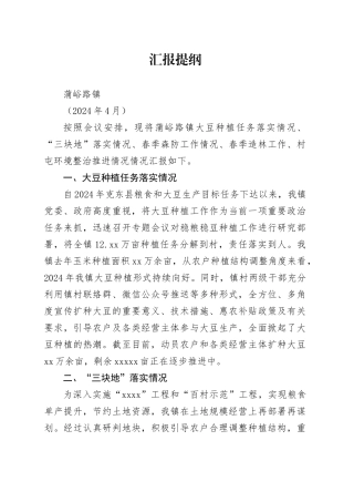 镇近期重点工作汇报提纲（2023.4.10）