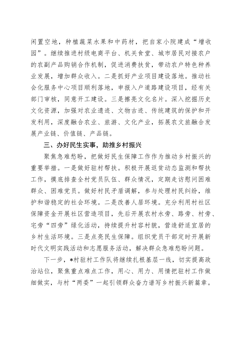 驻村工作队2024年工作总结_第2页
