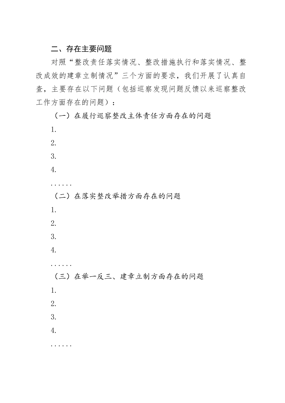 自查情况报告提纲_第2页