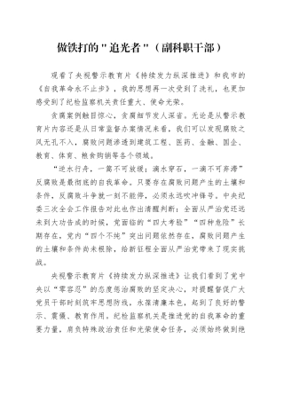 做铁打的＂追光者＂（副科职干部）