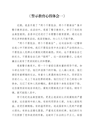 “两个不要低估、两个不要高估”集中警示教育活动心得体会合集3篇