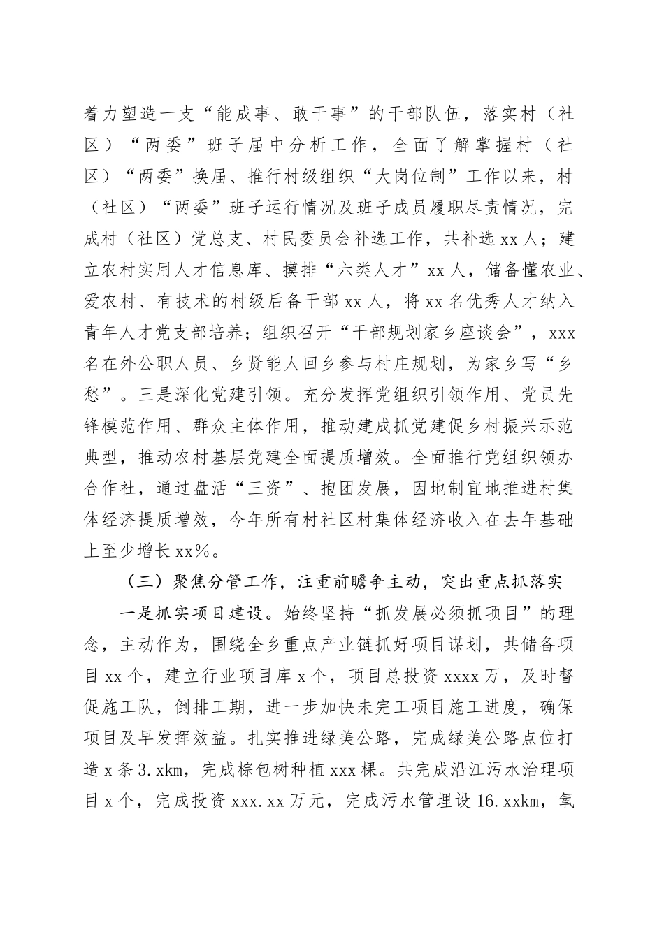 2024年村级领导干部个人述职报告_第2页