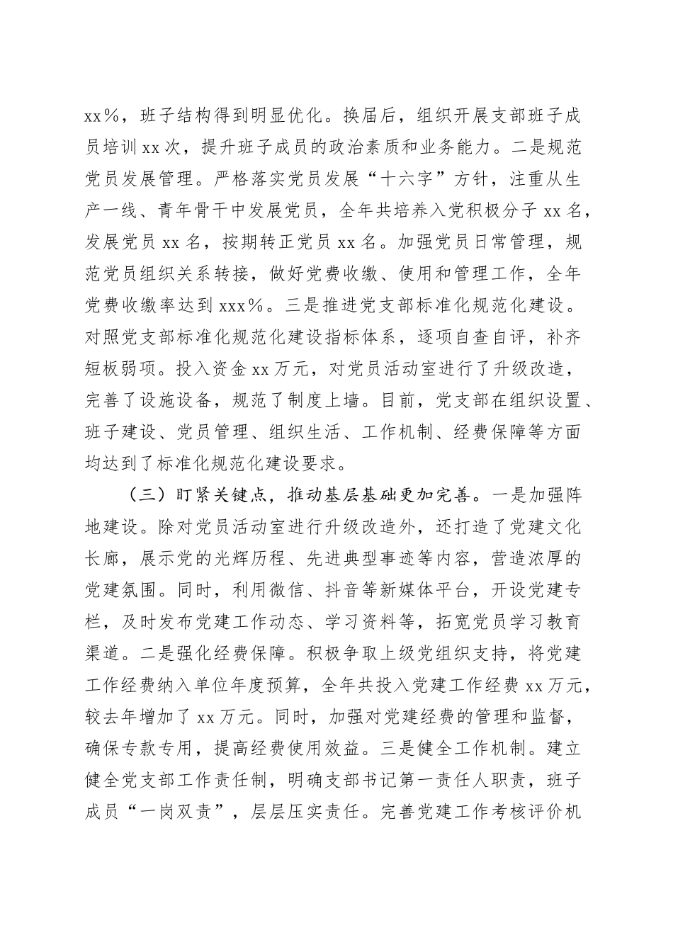 2024年党支部年终工作述职报告（3344字）_第2页