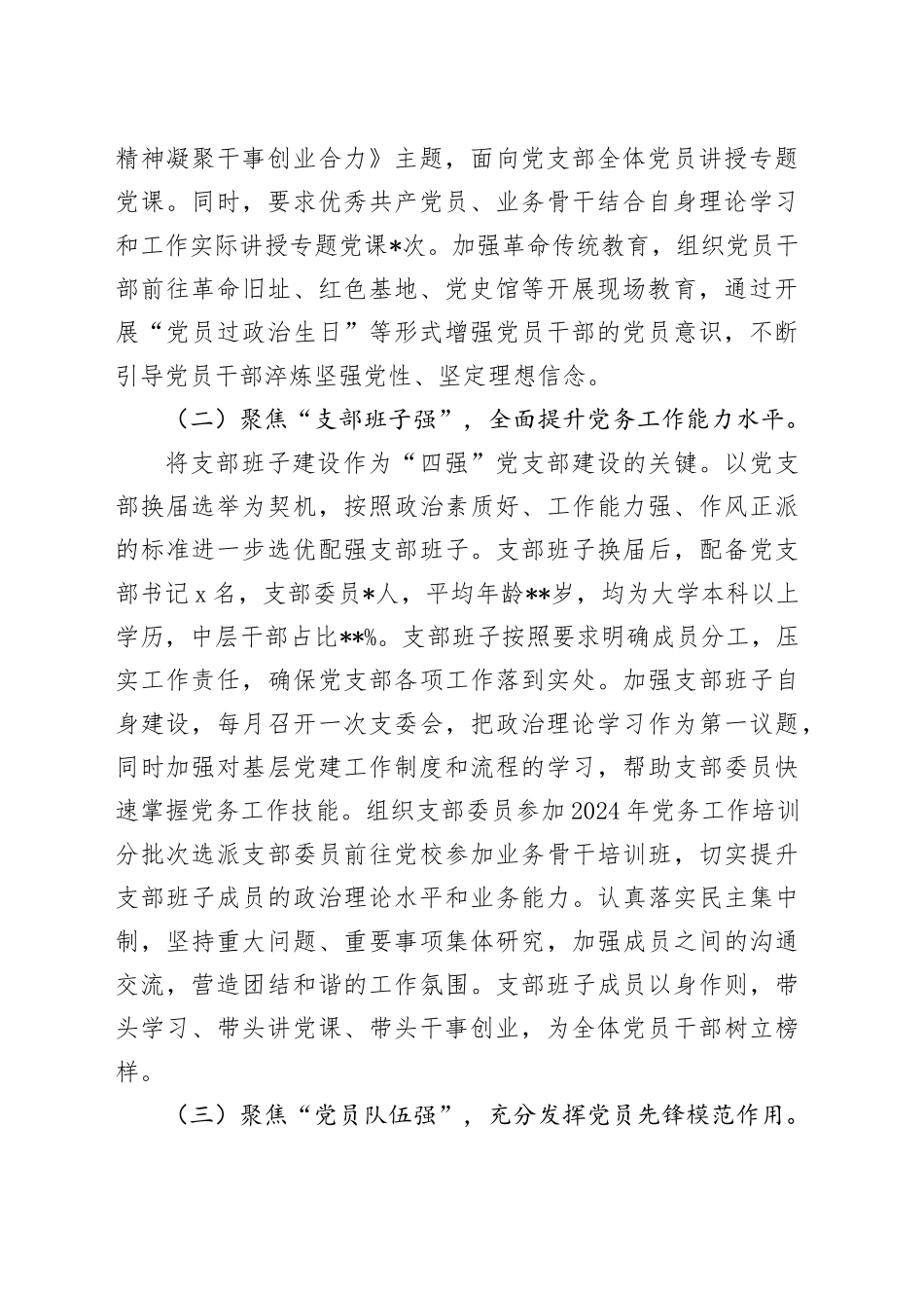 2024年党支部书记抓基层党建述职报告_第2页