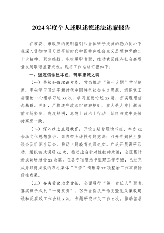 2024年度个人述职述德述法述廉报告（2）